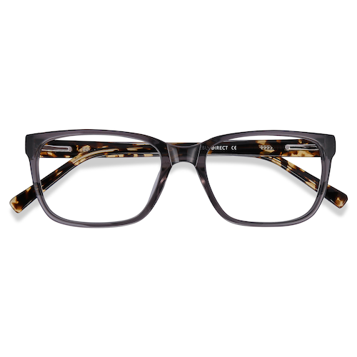 Male s rectangle Gray Acetate Prescription eyeglasses - Eyebuydirect s Demo