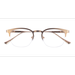 Unisex s square Rose Gold Metal Prescription eyeglasses - Eyebuydirect s Hemisphere