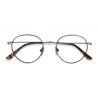 Unisex s round Black Metal Prescription eyeglasses - Eyebuydirect s Retell