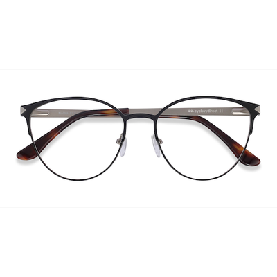 Female s horn Black Metal Prescription eyeglasses - Eyebuydirect s Nadia