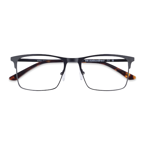 Male s rectangle Black Metal Prescription eyeglasses - Eyebuydirect s Vigo