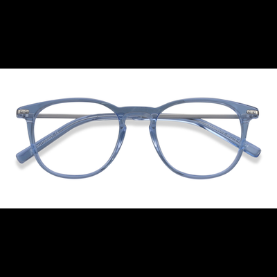Unisex s square Blue Acetate, Metal Prescription eyeglasses - Eyebuydirect s Villeneuve