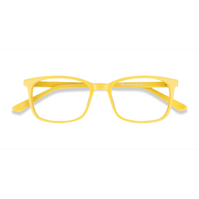 Unisex s rectangle Yellow Acetate Prescription eyeglasses - Eyebuydirect s Equality