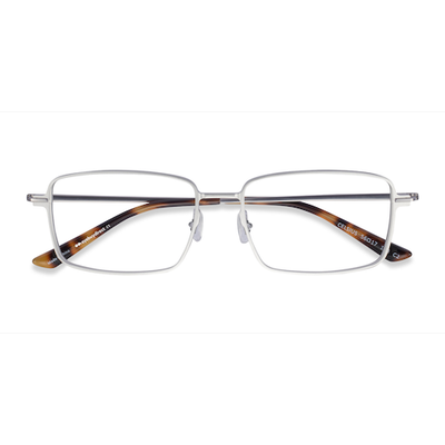 Male s rectangle Light Silver Aluminium Alloy,Titanium Prescription eyeglasses - Eyebuydirect s Celsius