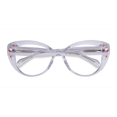 Female s horn Clear Acetate Prescription eyeglasses - Eyebuydirect s Diamond