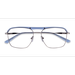 Male s aviator Clear Blue & Gunmetal Acetate, Metal Prescription eyeglasses - Eyebuydirect s Dynamo