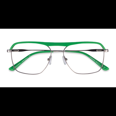 Male s aviator Green & Gunmetal Acetate, Metal Prescription eyeglasses - Eyebuydirect s Dynamo