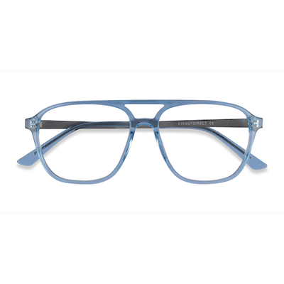 Male s aviator Clear Blue Acetate,Metal Prescription eyeglasses - Eyebuydirect s Metropolis
