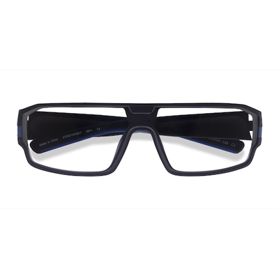 Unisex s rectangle Black Navy Plastic Prescription eyeglasses - Eyebuydirect s Dust