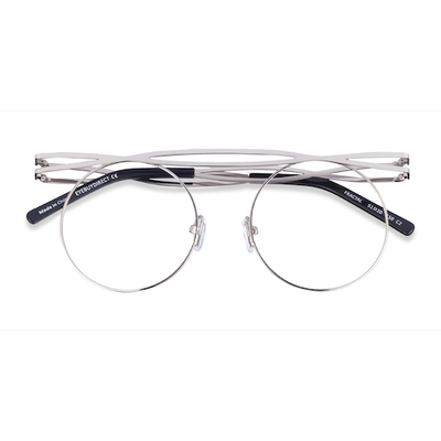 Unisex s aviator Silver Metal Prescription eyeglasses - Eyebuydirect s Fractal
