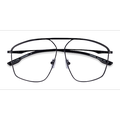 Unisex s aviator Black Metal Prescription eyeglasses - Eyebuydirect s Station