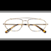 Unisex s aviator Satin Gold Metal Prescription eyeglasses - Eyebuydirect s Uniform