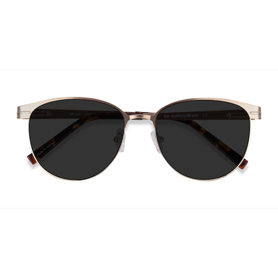 Unisex s browline,round Rose Gold Metal Prescription sunglasses - Eyebuydirect s Maui