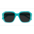 Female s square Turquoise Blue Acetate Prescription sunglasses - Eyebuydirect s Azalea