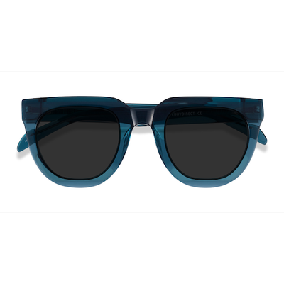 Unisex s square Teal Acetate Prescription sunglasses - Eyebuydirect s Dali