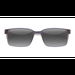 Unisex s rectangle Matt Crystal Gray Plastic Prescription sunglasses - Eyebuydirect s Strive