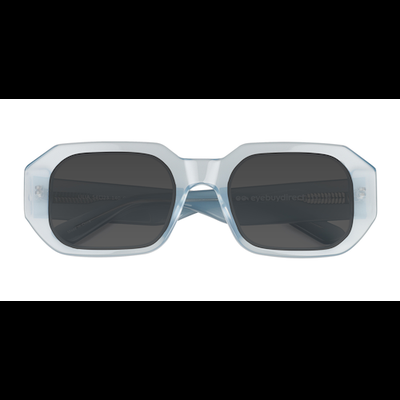 Unisex s rectangle Milky Light Blue Acetate,Eco Friendly Prescription sunglasses - Eyebuydirect s Lilia