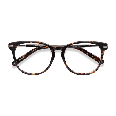 Unisex s round Tortoise Acetate, Metal Prescription eyeglasses - Eyebuydirect s Decadence