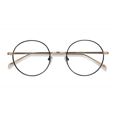 Unisex s round Black Metal Prescription eyeglasses - Eyebuydirect s Synapse