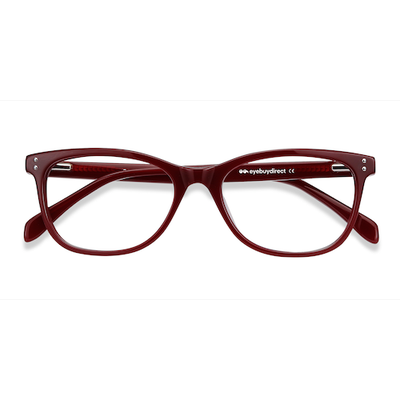 Female s horn Burgundy Acetate Prescription eyeglasses - Eyebuydirect s Prodigy