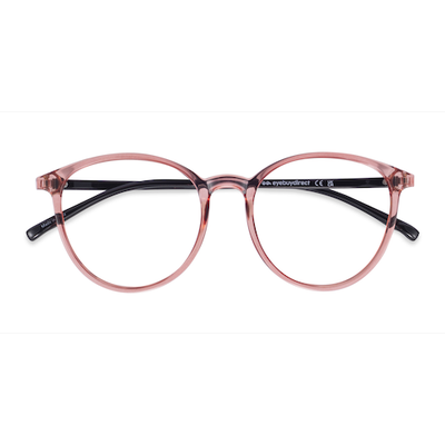 Female s round Clear Pink Plastic Prescription eyeglasses - Eyebuydirect s Macaron