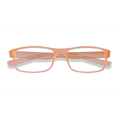 Female s rectangle Light Orange Plastic Prescription eyeglasses - Eyebuydirect s Over