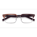 Male s browline Brown Silver Acetate,Metal Prescription eyeglasses - Eyebuydirect s Byron