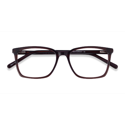 Unisex s rectangle Dark Brown Acetate Prescription eyeglasses - Eyebuydirect s Panoply