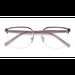 Unisex s square Silver Dark Blue Acetate,Metal Prescription eyeglasses - Eyebuydirect s Piccadilly