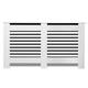 Blisswood Radiator Cover Large, Radiator Cover Modern White Painted MDF Wood Radiator Heating Cover Horizontal Slatted Cabinet Shelf Living Room Furniture, H 82 x W 152 x D 19 CM