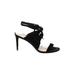 Nine West Heels: Strappy Stiletto Cocktail Black Print Shoes - Women's Size 9 - Open Toe