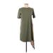 Saturday Sunday Casual Dress - High/Low: Green Camo Dresses - Women's Size X-Small