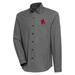 Men's Antigua Black/White Boston Red Sox Compression Long Sleeve Button-Down Shirt