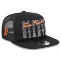 Men's New Era Black San Francisco Giants Street Team A-Frame Trucker 9FIFTY Snapback Hat