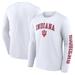 Men's Fanatics Branded White Indiana Hoosiers Distressed Arch Over Logo Long Sleeve T-Shirt