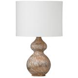 Caveette 25" Rustic Styled White Table Lamp