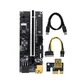 PCI pour Express 16x vers 1x carte adaptateur Riser alimentée USB 3.0 6 broches PCI-E vers SATA