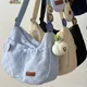 Xiuya-Sac à bandoulière de style collège Harajuku sac à main à carreaux solide sac à main de