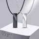 Vnox Small Mobius Bar Necklaces for Men Women Unisex Black Stainless Steel 3D Vertical Bar Pendant