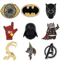 The Avengers Iron Man Thor Loki Cartoon Character Enamel Brooch Pins Star Wars Jewelry Accessories