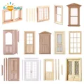 1:12 Dollhouse Wooden Window Door Frame Miniature Doll House Furniture Toys Dollhouse Miniature