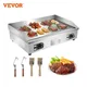 VEVOR Electric Countertop Griddle with Drawer Stainless Steel Flat Top Grill Barbecue BBQ machine