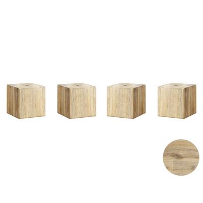 Hasena Factory-Chic Füsse Ivio 4er-Set / 25 cm / Wildeiche pure, gebürstet, geölt Image