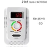 2 in1 Erdgas detektor und Kohlenmonoxid-Co-Detektor Monitor für brennbare Gasleck detektoren für