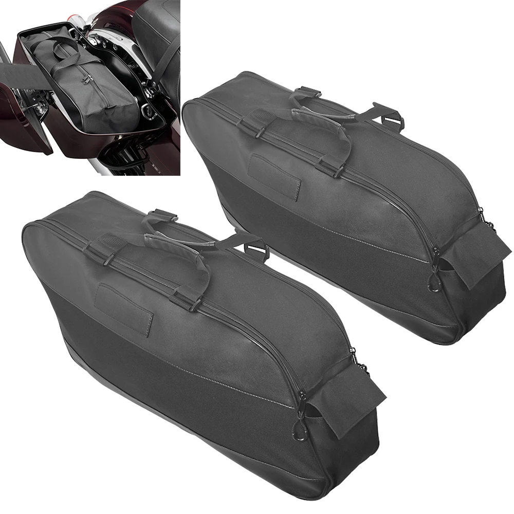 Motorrad Satteltasche Gepäckträger Liner Satteltasche Für Harley Touring Road King Electra Street Glide Ultra Tour FLTR FLHX 93-23 Image