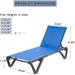 Patio Chaise Lounge with Adjustable Backrest (2 Lounge Chairs)