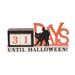 Transpac Wood 11.42 in. Multicolor Halloween Cat Countdown Set of 3