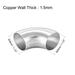 Stainless Steel 304 Pipe Fitting 90 Degree Elbow Butt-Weld 1-1/2"OD 1.5mm T 4pcs - Silver Tone - 1-1/2"