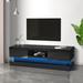 Black Modern TV Stand with 16-Color LED Lights (Up to 55" TV)