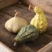 Set of Three Autumn Gourds - 4''W x 3.5''D x 6.25''H